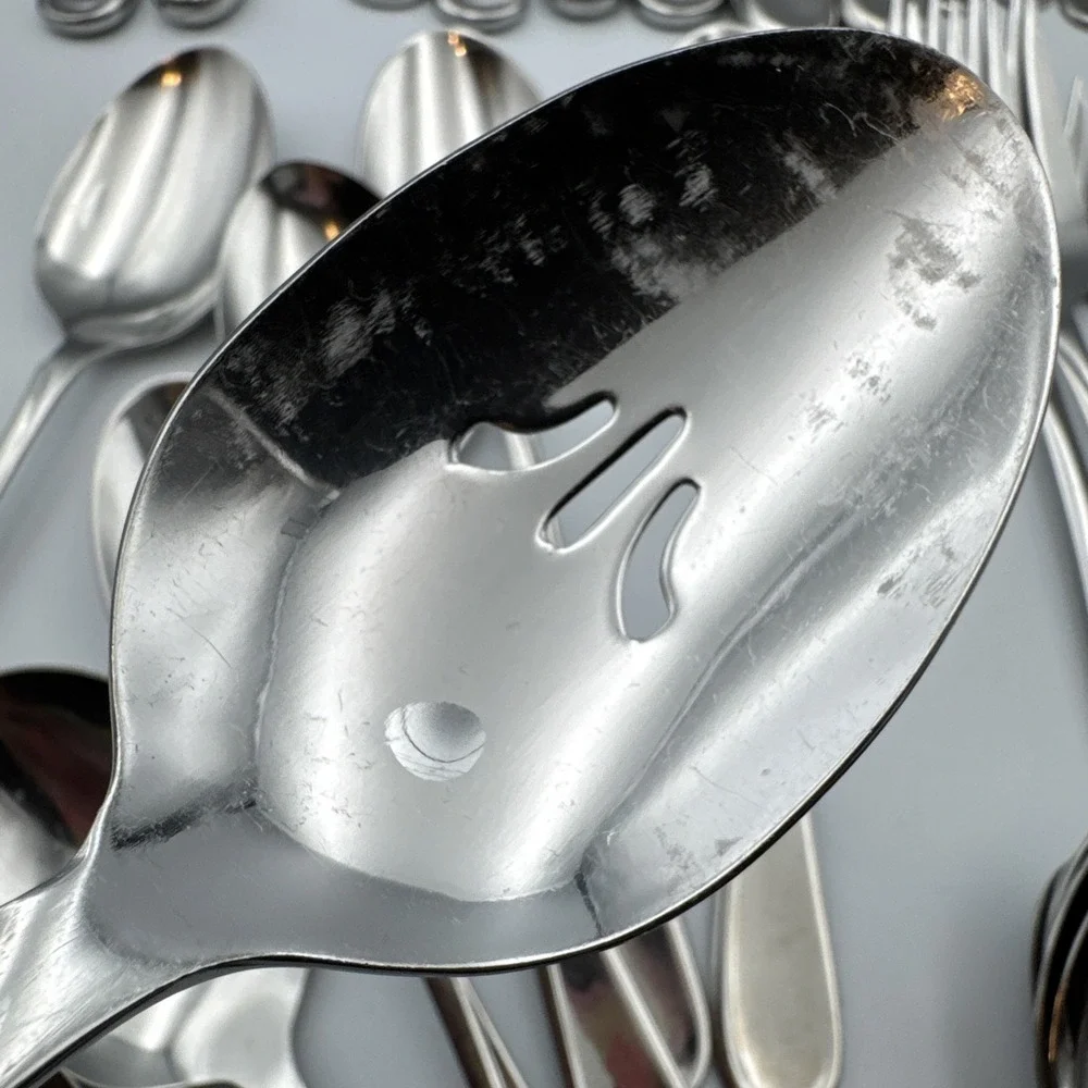 76 pcs Oneida USA Stainless Steel Flatware Serving Set FLIGHT RELIANCE